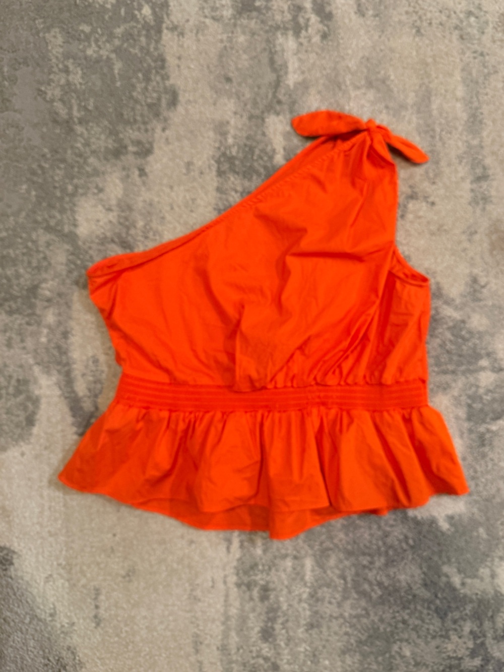 Marc New York High-Rise Ruffle Women’s Top in Bright Orange